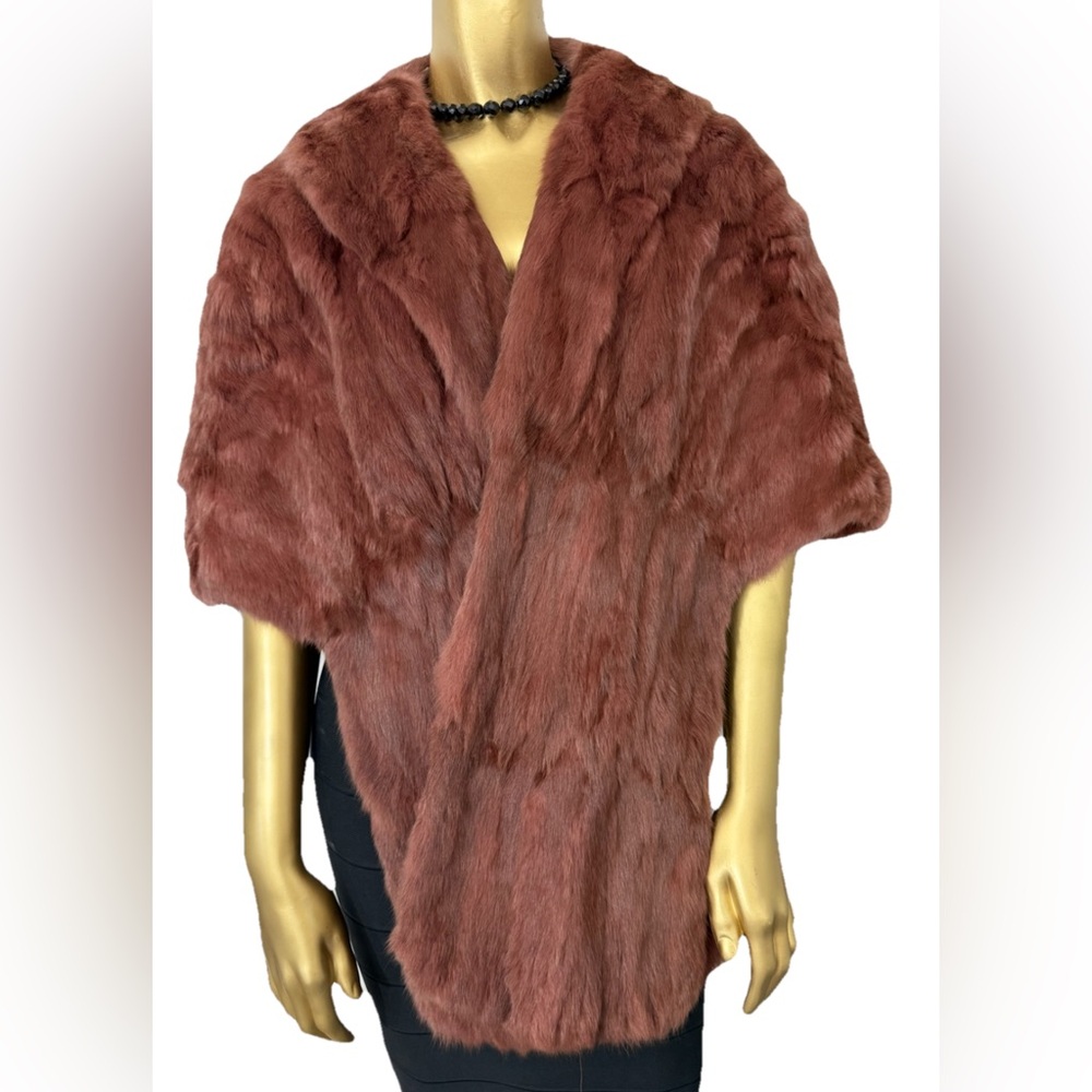 Vintage Mahogany Female Mink Fur Stole